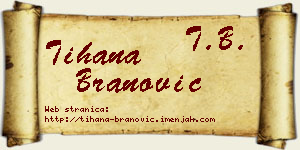 Tihana Branović vizit kartica